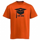Texas Longhorns For Hire Graduation WEM T-Shirt - Burnt Orange,baseball caps,new era cap wholesale,wholesale hats